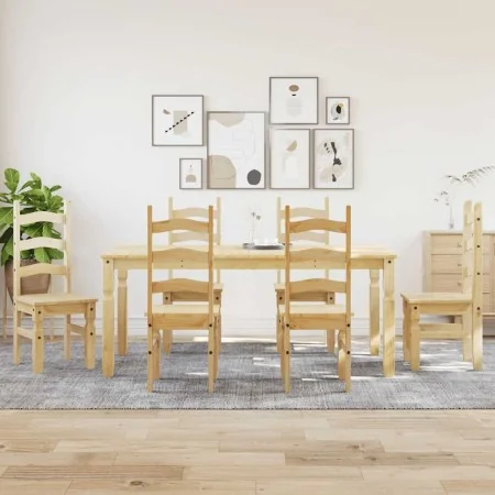 Juego de comedor Panama 7 pzas madera maciza de pino by , Furniture sets for kitchens and dining rooms - Ref: Foro24-3345212,...