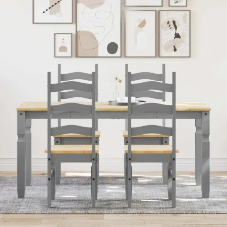 Juego de comedor Panama 5 pzas madera maciza de pino gris by , Furniture sets for kitchens and dining rooms - Ref: Foro24-334...
