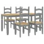 Juego de comedor Panama 5 pzas madera maciza de pino gris by , Furniture sets for kitchens and dining rooms - Ref: Foro24-334...