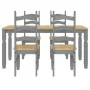 Juego de comedor Panama 5 pzas madera maciza de pino gris by , Furniture sets for kitchens and dining rooms - Ref: Foro24-334...