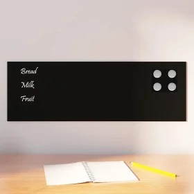 Pizarra magnética de pared vidrio templado negro 60x20 cm by , White boards - Ref: Foro24-4008616, Price: 20,53 €, Discount: %