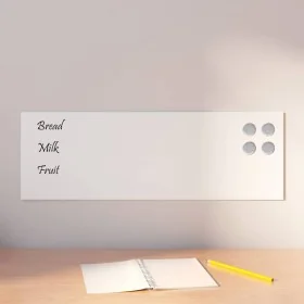 Pizarra magnética de pared vidrio templado blanco 60x20 cm by , White boards - Ref: Foro24-4008635, Price: 21,15 €, Discount: %