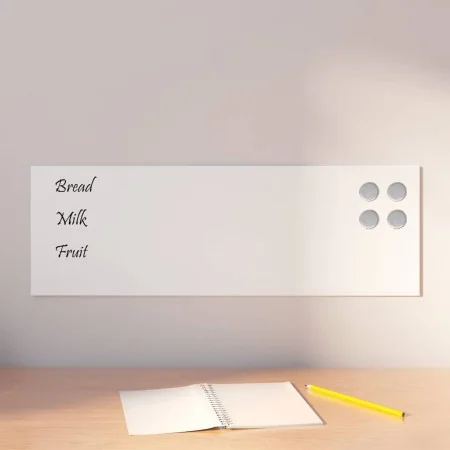 Pizarra magnética de pared vidrio templado blanco 60x20 cm by , White boards - Ref: Foro24-4008635, Price: 21,15 €, Discount: %
