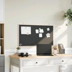 Pizarra con marco de madera maciza de pino negra 100x55 cm by , Notice boards - Ref: Foro24-4017414, Price: 36,09 €, Discount: %