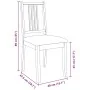 Sillas de comedor con cojines 2 uds madera maciza marrón caucho von , Essstühle - Ref: Foro24-4102395, Preis: 95,06 €, Rabatt: %