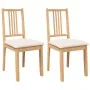 Sillas de comedor con cojines 2uds madera maciza natural caucho von , Essstühle - Ref: Foro24-4102397, Preis: 106,21 €, Rabat...