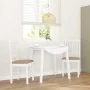 Sillas de comedor con cojines 2uds madera maciza blanco caucho de , Sillas de comedor - Ref: Foro24-4102432, Precio: 103,29 €...