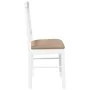 Sillas de comedor con cojines 2uds madera maciza blanco caucho de , Sillas de comedor - Ref: Foro24-4102432, Precio: 103,29 €...