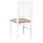 Sillas de comedor con cojines 2uds madera maciza blanco caucho de , Sillas de comedor - Ref: Foro24-4102432, Precio: 103,29 €...
