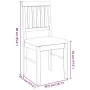 Sillas de comedor con cojines 2uds madera maciza blanco caucho de , Sillas de comedor - Ref: Foro24-4102432, Precio: 103,29 €...