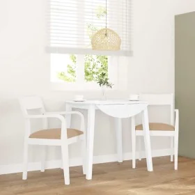 Sillas de comedor con cojines 2uds madera maciza blanco caucho by , dining chairs - Ref: Foro24-4102514, Price: 172,28 €, Dis...
