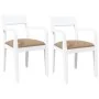 Sillas de comedor con cojines 2uds madera maciza blanco caucho von , Essstühle - Ref: Foro24-4102514, Preis: 172,28 €, Rabatt: %