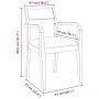 Sillas de comedor con cojines 2uds madera maciza blanco caucho von , Essstühle - Ref: Foro24-4102514, Preis: 172,28 €, Rabatt: %