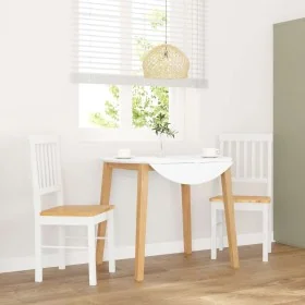 Sillas de comedor 2 unidades madera maciza de caucho blanco von , Essstühle - Ref: Foro24-4102430, Preis: 107,35 €, Rabatt: %