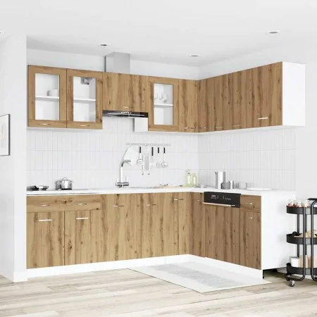 Set de muebles cocina 11 pzas madera ingeniería roble artesanal by , Kitchen cabinets - Ref: Foro24-3328578, Price: 667,34 €,...