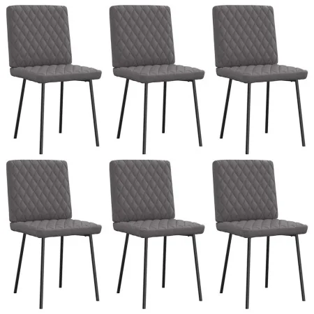 Sillas de comedor 6 unidades cuero sintético gris by , dining chairs - Ref: Foro24-3315485, Price: 251,28 €, Discount: %