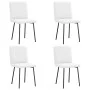 Sillas de comedor 4 unidades cuero sintético blanco by , dining chairs - Ref: Foro24-3315219, Price: 168,57 €, Discount: %