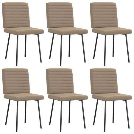 Sillas de comedor 6 unidades cuero sintético color capuchino de , Sillas de comedor - Ref: Foro24-3315540, Precio: 251,04 €, ...