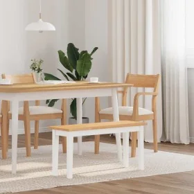 Banco 90 cm Madera Maciza Caucho by , Dining and kitchen benches - Ref: Foro24-4102596, Price: 70,34 €, Discount: %