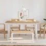Banco 90 cm Madera Maciza Caucho de , Bancos de comedor y cocina - Ref: Foro24-4102596, Precio: 70,34 €, Descuento: %