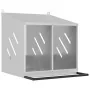 Nido para gallinas con 2 compartimentos plateado galvanizado von , Käfige und Lebensräume für Kleintiere - Ref: Foro24-864348...