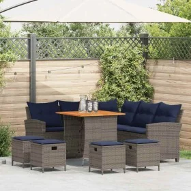 Set de sofás de jardín en forma de L con cojines 6 pzas gris by , Garden sets - Ref: Foro24-3213544, Price: 534,17 €, Discoun...