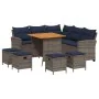 Set de sofás de jardín en forma de L con cojines 6 pzas gris by , Garden sets - Ref: Foro24-3213544, Price: 534,17 €, Discoun...