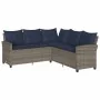 Set de sofás de jardín en forma de L con cojines 6 pzas gris by , Garden sets - Ref: Foro24-3213544, Price: 534,17 €, Discoun...