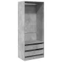 Armario de madera de ingeniería gris hormigón 80x50x200 cm de , Armarios roperos - Ref: Foro24-3307750, Precio: 143,54 €, Des...