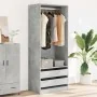 Armario de madera de ingeniería gris hormigón 80x50x200 cm de , Armarios roperos - Ref: Foro24-3307750, Precio: 143,54 €, Des...