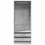 Armario de madera de ingeniería gris hormigón 80x50x200 cm de , Armarios roperos - Ref: Foro24-3307750, Precio: 143,54 €, Des...