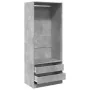 Armario de madera de ingeniería gris hormigón 80x50x200 cm de , Armarios roperos - Ref: Foro24-3307750, Precio: 143,54 €, Des...