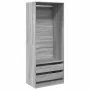 Armario de madera de ingeniería gris Sonoma 80x50x200 cm de , Armarios roperos - Ref: Foro24-3307752, Precio: 150,22 €, Descu...