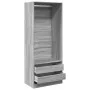 Armario de madera de ingeniería gris Sonoma 80x50x200 cm de , Armarios roperos - Ref: Foro24-3307752, Precio: 150,22 €, Descu...