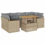 Set sofás jardín y cojines 6 pzas ratán sintético acacia beige by , Garden sets - Ref: Foro24-3327454, Price: 507,33 €, Disco...