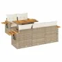 Set sofás jardín y cojines 6 pzas ratán sintético acacia beige von , Gartensets - Ref: Foro24-3327551, Preis: 529,21 €, Rabat...