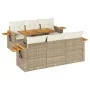 Set sofás jardín y cojines 7 pzas ratán sintético acacia beige von , Gartensets - Ref: Foro24-3327558, Preis: 588,34 €, Rabat...