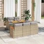 Set sofás jardín y cojines 6 pzas ratán sintético acacia beige von , Gartensets - Ref: Foro24-3327440, Preis: 462,49 €, Rabat...
