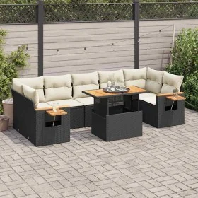 Set sofás jardín y cojines 8 pzas ratán sintético acacia negro von , Gartensets - Ref: Foro24-3327570, Preis: 540,89 €, Rabat...