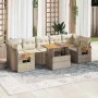 Set sofás jardín y cojines 8 pzas ratán sintético acacia beige by , Garden sets - Ref: Foro24-3327572, Price: 593,26 €, Disco...