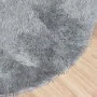 Alfombra de pelo largo NAVARRA gris plateado 160x160 cm de , Alfombras - Ref: Foro24-4102916, Precio: 34,59 €, Descuento: %
