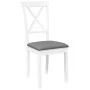 Sillas de comedor con cojines 2uds madera maciza blanco caucho von , Essstühle - Ref: Foro24-4102405, Preis: 114,96 €, Rabatt: %