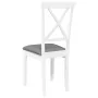 Sillas de comedor con cojines 2uds madera maciza blanco caucho von , Essstühle - Ref: Foro24-4102405, Preis: 114,96 €, Rabatt: %