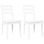 Sillas de comedor 2 unidades madera maciza de caucho blanco von , Essstühle - Ref: Foro24-4102521, Preis: 137,61 €, Rabatt: %