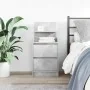 Mesilla de noche con 2 cajones gris hormigón 38x34x80 cm de , Mesitas de noche - Ref: Foro24-861361, Precio: 54,68 €, Descuen...