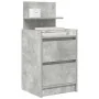 Mesilla de noche con 2 cajones gris hormigón 38x34x80 cm de , Mesitas de noche - Ref: Foro24-861361, Precio: 54,68 €, Descuen...