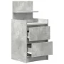 Mesilla de noche con 2 cajones gris hormigón 38x34x80 cm de , Mesitas de noche - Ref: Foro24-861361, Precio: 54,68 €, Descuen...