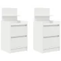 Mesillas de noche con 2 cajones 2 uds Blanco 38x34x80 cm von , Nachttische - Ref: Foro24-861356, Preis: 95,54 €, Rabatt: %