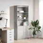 Aparador alto madera de ingeniería gris hormigón 70x35x180 cm by , Sideboards - Ref: Foro24-3328474, Price: 108,61 €, Discoun...
