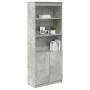 Aparador alto madera de ingeniería gris hormigón 70x35x180 cm by , Sideboards - Ref: Foro24-3328474, Price: 108,61 €, Discoun...